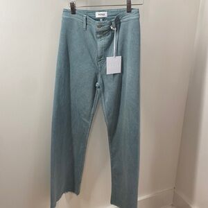 NWT Penny high rise wide leg Jean in aqua snow